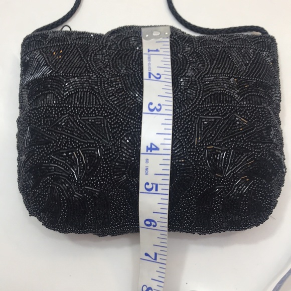 Vintage black beaded purse, EVC - Picture 6 of 6